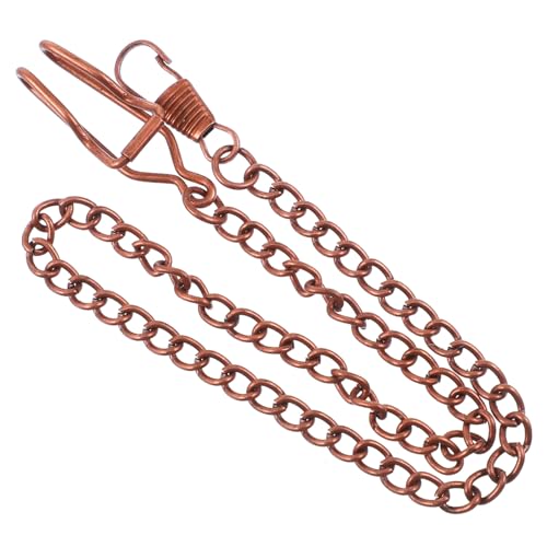 TOPPERFUN 3 Stück Taschenuhrkette Rotkupfer Metallverschluss Uhrenkette Vintage Stil Robuste Legierungskette für Herren und Damen Praktische Anhängerkette von TOPPERFUN