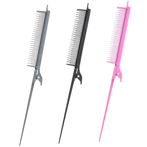 TOPPERFUN 3 Stück Teiliges Carbonfaser rattenschwanz kamm Feiner Zahn Leicht und Flexibel für Styling Parting und Haarfärbung Geeignet für Haartypen Damen und Teens Professionelles von TOPPERFUN