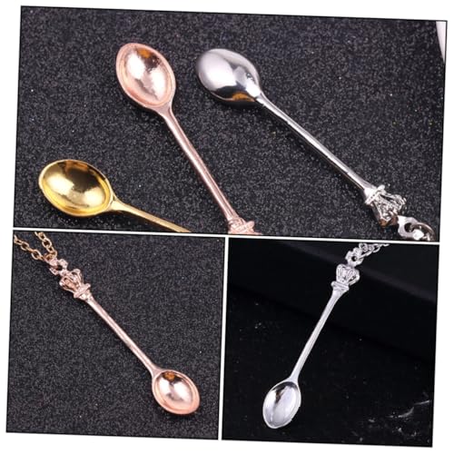 TOPPERFUN 3 Stück Teiliges Damen Halskette mit Löffel Anhängern in Gold Silber Roségold Schmuckkette Vielseitiges für Hochzeit Party Alltag Langlebig und Elegant von TOPPERFUN