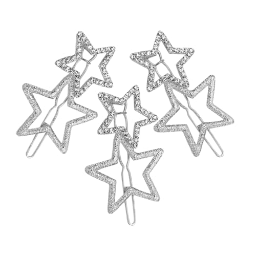 TOPPERFUN 3 Stück Teiliges Haarklammern mit Funkelnden Strasssternen Stylische Haarspangen für Damen und Mädchen Dekorative Haarclips für Vielseitige Frisuren Einfache Anwendung von TOPPERFUN
