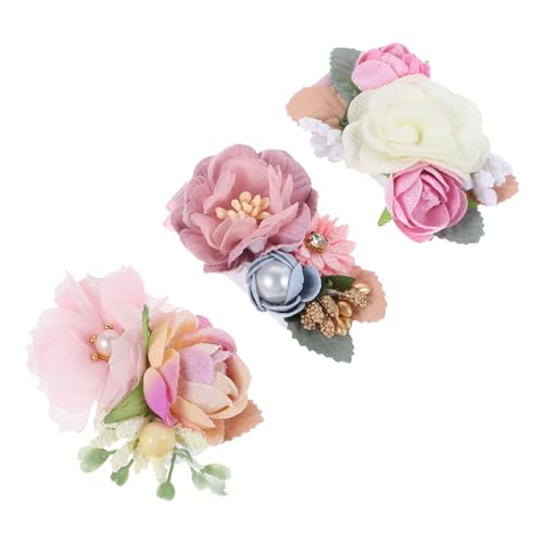 TOPPERFUN 3 Stück Teiliges Haarschmuck Künstlichen Blumen Natürliche Optik Bequeme Stoffmaterialien Vielseitig für Mädchen Braut Party als für Familie und Bekannte von TOPPERFUN