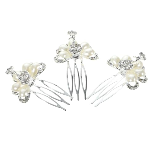 TOPPERFUN 3 Stück Teiliges Perlen Haarkämme mit Strass Hochzeit Brautschmuck für Frauen Eleganter Haarschmuck für Braut und Brautjungfern Flexibler Haarkamm für Festliche Frisuren TOPPERFUN 3 Stück Teiliges Perlen Haarkämme mit Strass Hochzeit Brautschmuck für Frauen Eleganter Haarschmuck für Braut und Brautjungfern Flexibler Haarkamm für Festliche Frisuren von TOPPERFUN
