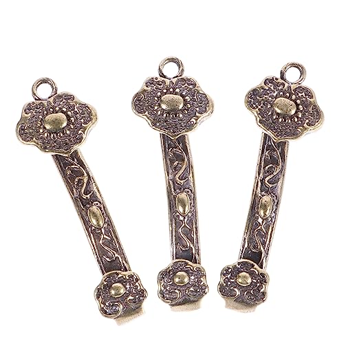 TOPPERFUN 3 Stück Teiliges Ruyi Schlüsselanhänger Hochwertigem Messing Langlebiger DIY Anhänger für Schlüssel Halsketten und Armbänder Fein Verarbeitetes Chinesisches Glückssymbol für von TOPPERFUN