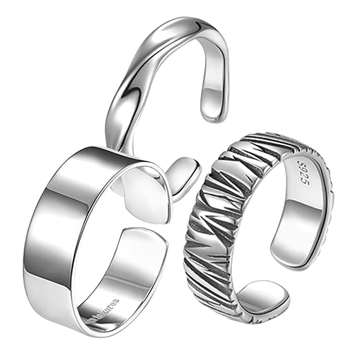 TOPPERFUN 3 Stück Teiliges Set Herren Ringe Offene Verstellbare Goth Ringe Vintage für Alltag Party und Cosplay TOPPERFUN 3 Stück Teiliges Set Herren Ringe Offene Verstellbare Goth Ringe Vintage für Alltag Party und Cosplay von TOPPERFUN