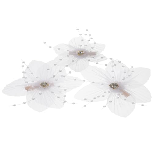 TOPPERFUN 3 Stück Teiliges Stilvolle Haarspangen mit Blumenmotiv Strapazierfähige Haarklammern für Damen und Mädchen Dekorative Haarclips mit Perlen und Kristallen für Hochzeiten und von TOPPERFUN