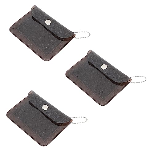 TOPPERFUN 3 Stück Transparentes PVC Geldbörse für Damen Mini Geldbeutel Kartenhalter und Münztasche für Unterwegs von TOPPERFUN