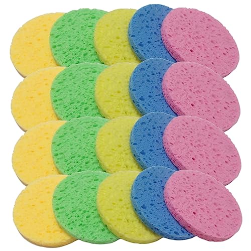 TOPPERFUN 30 Stck Gesichtsreinigungsschwämme aus Komprimierte Runde Makeup Entferner für Sanfte Hautpflege für Tägliche Gesichtsreinigung und Makeup Entfernung von TOPPERFUN