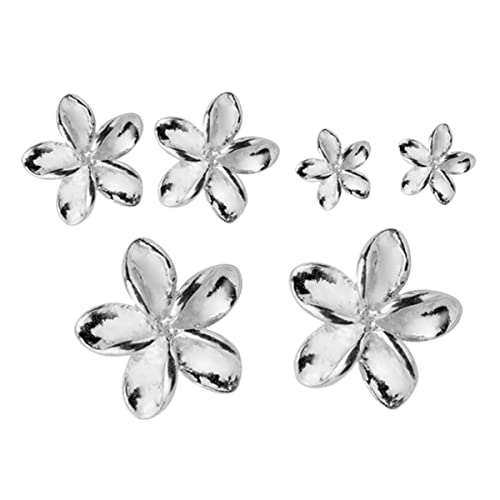 TOPPERFUN 3 Paar Silber Blumenohrringe für Damen S925 Ohrringe mit Blumenmotiv Leichte Hängeohrringe für Süße Ohrstecker im Blumendesign für Frauen und Mädchen von TOPPERFUN