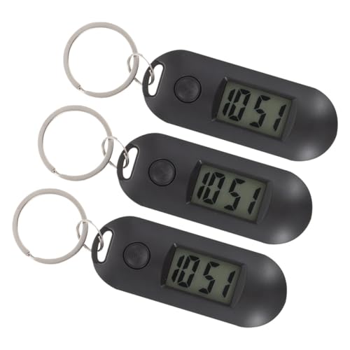 TOPPERFUN 3stücke Schlüsselanhänger Digitaluhr Für Studenten Geräuschlose Taschenuhren Kreativen Farben Für Prüfungen Für Rucksäcke von TOPPERFUN