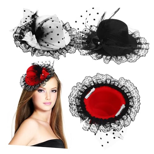 TOPPERFUN 3stücke Fascinator-hüte Für Damen Mit Kleiner Schleife Formelle Stilvolle Netz-schleifenhüte Event-hüte Teeparty-hut Kopfschmuck Für Damen Banketthut Fascinator-kopfbedeckung von TOPPERFUN