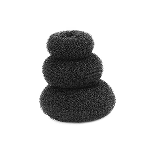 TOPPERFUN 3stücke Haar-donut-dutt-maker in Runder Chignon Für Frauen Einfacher Haarstyling Für Junge Mädchen Schwarz von TOPPERFUN