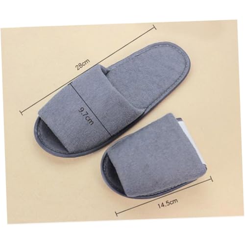 TOPPERFUN 4 Paare Herren Einweg Faltbare Reise hausschuhe Leichte Offene Zehen Slipper Atmungsaktive Hotelschuhe für Gäste Rutschfest und Komfortabel für Spa und Zuhause von TOPPERFUN