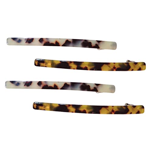 TOPPERFUN 4 Stück Leopard Muster Haarspangen für Frauen Langlebige Clips aus Acetat Frühlings Haarschmuck Haaraccessoires für Verschiedene Anlässe von TOPPERFUN