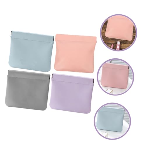 TOPPERFUN 4 Stck Teiliges Kosmetiktasche Selbstschließend Wasserabweisend PU Makeup Organizer Tasche für Damen Reise Schminktasche Multifunktional Klein Leicht Tragbar von TOPPERFUN