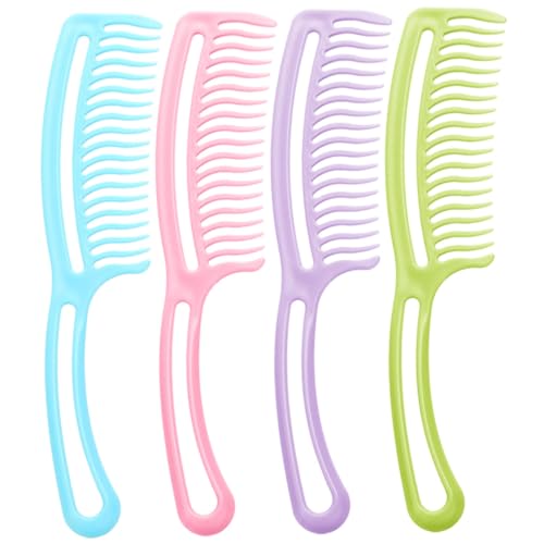 TOPPERFUN 4 Stck Teiliges Stylingkamm Griffen Entwirrt Sanft Kratzen Langlebiger Kompakt und Leicht Geeignet für Männer und Frauen Praktisches Haarstyling tool von TOPPERFUN