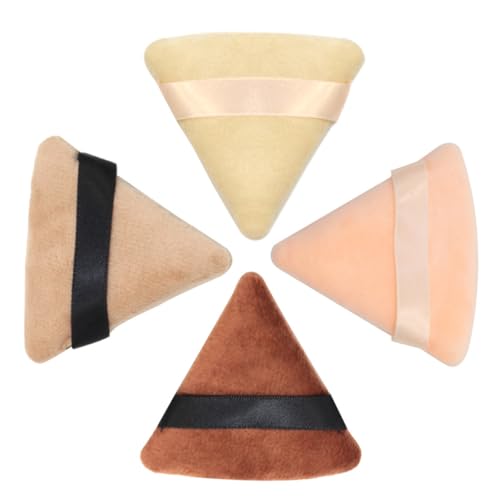TOPPERFUN 4 Stück Dreieckige Baumwoll puderquasten mit Band Weiche Kosmetik kissen Sanfte Make up Schwämmchen für Gesicht und Körper für Foundation Puder Concealer Blusher und Highlighter TOPPERFUN 4 Stück Dreieckige Baumwoll puderquasten mit Band Weiche Kosmetik kissen Sanfte Make up Schwämmchen für Gesicht und Körper für Foundation Puder Concealer Blusher und Highlighter von TOPPERFUN