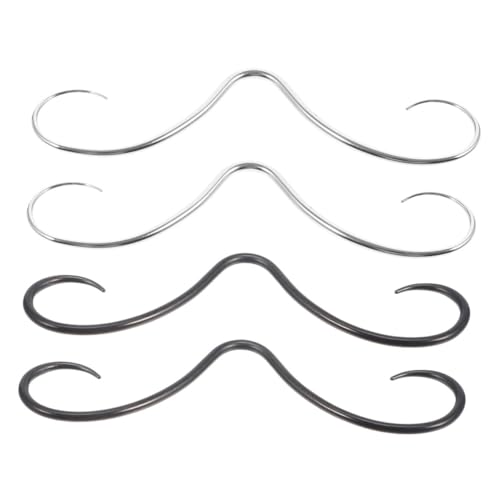 TOPPERFUN 4 Stück Einstellbare Septum Piercing Schmuck Lustiger Nasenring für Unisex Septum Ringe aus Geeignet für Männer und Silber und Schwarz TOPPERFUN 4 Stück Einstellbare Septum Piercing Schmuck Lustiger Nasenring für Unisex Septum Ringe aus Geeignet für Männer und Silber und Schwarz von TOPPERFUN