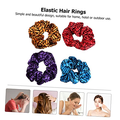 TOPPERFUN 4 Stück Halloween Haargummis mit Spinnennetz Design Elastische Haarringe Haarbänder für Damen Strapazierfähig und Angenehm zu Tragen TOPPERFUN 4 Stück Halloween Haargummis mit Spinnennetz Design Elastische Haarringe Haarbänder für Damen Strapazierfähig und Angenehm zu Tragen von TOPPERFUN