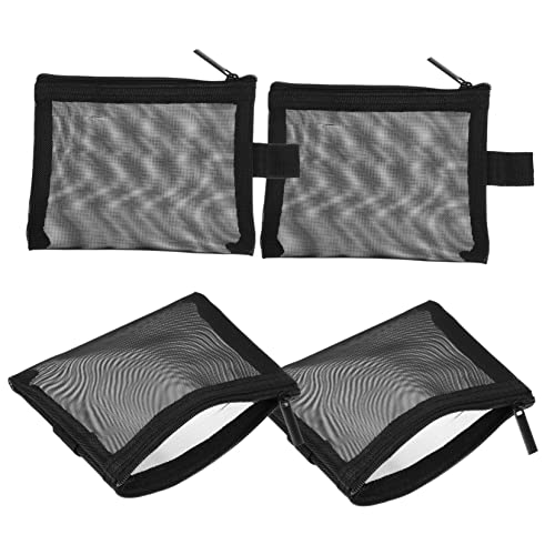 TOPPERFUN 4 Stück Kleine Kosmetiktaschen Für Reisen Tragbare Make up Taschen Aus Netzstoff Lippenstift Organizer Multifunktionale Kulturtasche Für Damen Für Schule Zuhause Und von TOPPERFUN