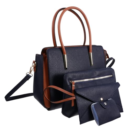 TOPPERFUN 4 Stück PU Damen Umhängetasche Modisch Große Kapazität Langlebiger Schultergurt Vielseitige Crossbody Tasche für Alltag und Outdoor Nutzung von TOPPERFUN