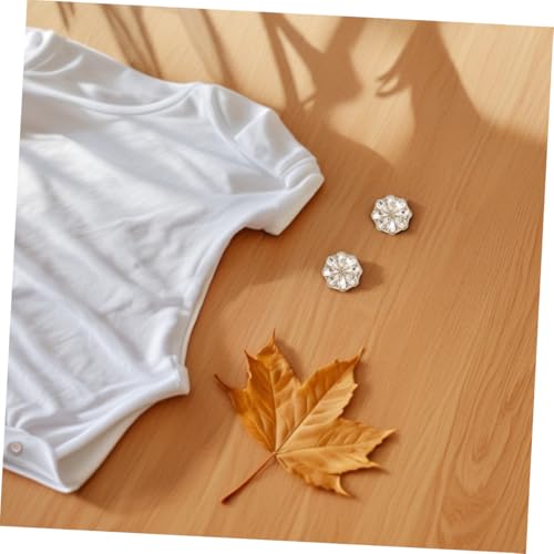 TOPPERFUN 4 Stück Teiliges Damen Manschettenknöpfe mit Farbenfrohen Blumen design und Funkelnden Strassakzenten Modische Knopfüberzüge aus Langlebiger Legierung für Blusen und Hemden von TOPPERFUN
