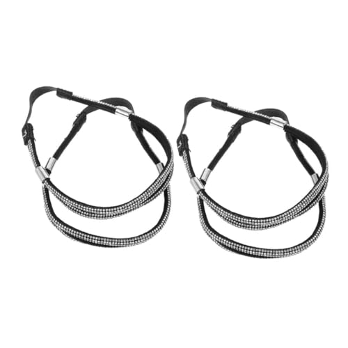 TOPPERFUN 4 Stück Teiliges Elastische Strass schuhriemen für High Heels Abnehmbare Anti rutsch Fersenriemen Verstellbar Modische Dekoration für Damen Schuhe frei von Riemen von TOPPERFUN