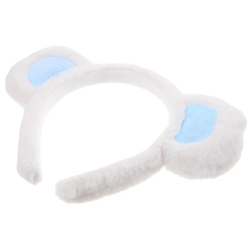 TOPPERFUN 4 Stück Teiliges Flauschiges Haarband für Damen Weiche Bärenohren Stirnbänder Leichte Langlebige Kopfbedeckung für Partys Festivals Cosplay und Alltagsmode von TOPPERFUN