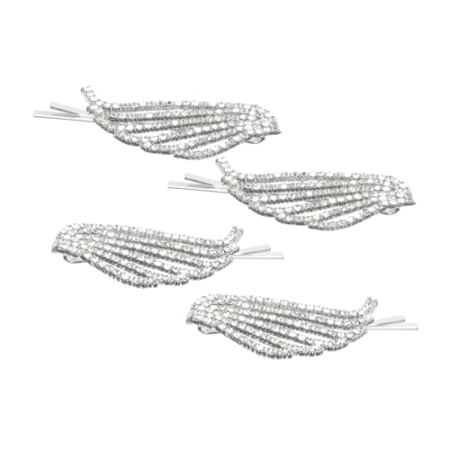 TOPPERFUN 4 Stück Teiliges Glitzernde Flügel Haarspangen mit Strass für Damen Haarklammern für Hochsteckfrisuren und Besondere Anlässe für Partys und Festliche Events von TOPPERFUN
