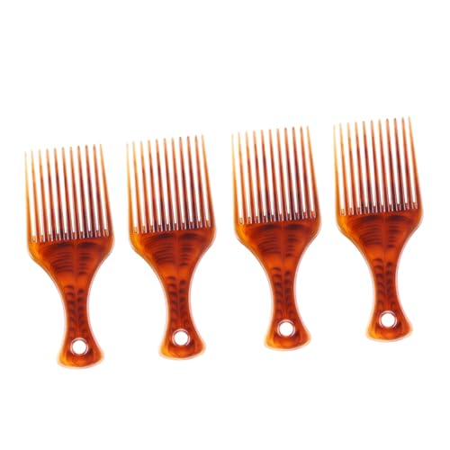TOPPERFUN 4 Stück Teiliges Haarkamm Breiten Zähnen Antistatisch Robustem Griff für Lockiges und Glattes Haar Geeignet für Männer und Frauen zum Styling Haartrocknen und Frizz reduzieren von TOPPERFUN