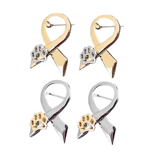 TOPPERFUN 4 Stück Teiliges Hundeklaue Broschen aus Langlebiger Legierung Niedliche Schleifen anstecknadeln Modische Schmuckdekoration für Damen Geeignet für Pullover Kleid Schal und Mantel von TOPPERFUN