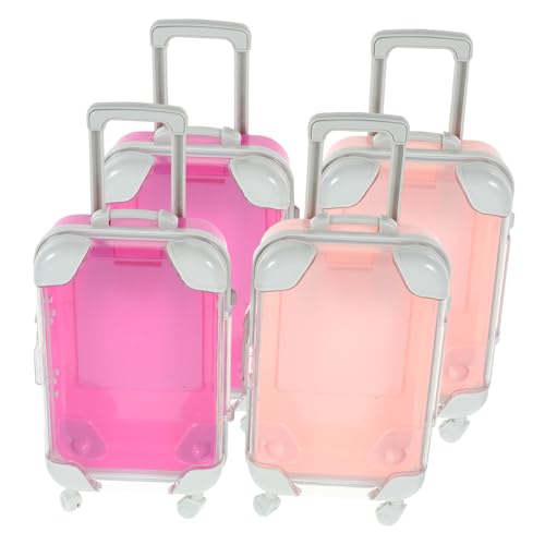 TOPPERFUN 4 Stück Teiliges Kleiner Kosmetikkoffer für Reisen Tragbarer Schminkkoffer aus Robustem Material Kompakte Aufbewahrungsbox für Falsche Wimpern Praktischer Make up Organizer für von TOPPERFUN