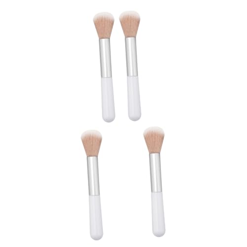 TOPPERFUN 4 Stück Teiliges Make up Pinselset Powder Brush mit Weichen Dichten Synthetischen Borsten zum Blenden Foundation Leicht Kompakt Tragbar für Frauen Professionell und Unterwegs von TOPPERFUN