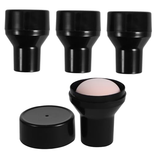 TOPPERFUN 4 Stück Teiliges Pilzform Makeup Powder Puff Hautfarbener Puderapplikator für Damen Wiederverwendbar Waschbar für Gleichmäßiges Make Up und Sanfte Anwendung von TOPPERFUN