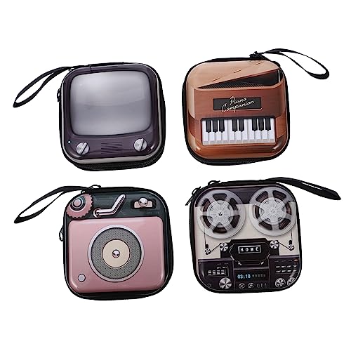 TOPPERFUN 4 Stück Teiliges Retro Geldbörsen Multifunktionale Münzbeutel im Vintage Design Fernseher Radio Projektor Keyboard für Kreative Aufbewahrung von Münzen und Kleinigkeiten TOPPERFUN 4 Stück Teiliges Retro Geldbörsen Multifunktionale Münzbeutel im Vintage Design Fernseher Radio Projektor Keyboard für Kreative Aufbewahrung von Münzen und Kleinigkeiten von TOPPERFUN