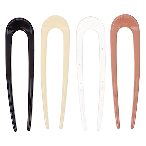TOPPERFUN 4 Stück U Förmige Haarspangen für Damen Haarnadeln Transparent für Stilvolle Frisuren und Komfortables Tragen von TOPPERFUN