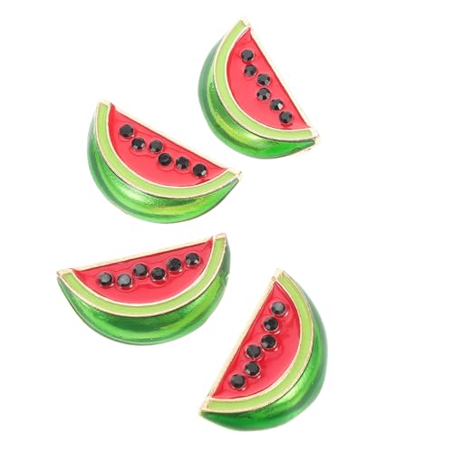 TOPPERFUN 4stücke Wassermelonenbrosche Clip Für Damen Cartoon-cardigan-clip Wassermelonen-reversclip Kleidungsaccessoires Für Damen Schmuck Für Kragen Corsage Kragen Revers Abzeichen von TOPPERFUN
