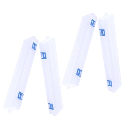 TOPPERFUN 4 Stücke Boxen Aufbewahrungsbox für Pinsel Pinselhalter Transparente Stiftebox aus Kunststoff Pinsel Halterung pinselständer Handheld Mäppchen Souvenir schmücken Kind Veranstalter von TOPPERFUN