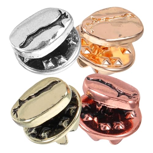 TOPPERFUN 4 Stücke Teiliges Metall Kaffee Bohnen Brosche Anstecknadel Kreatives Design für Kleidung Taschen Jacken Zubehör von TOPPERFUN