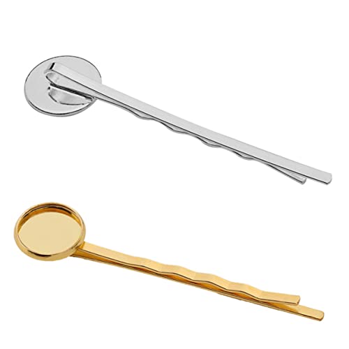 TOPPERFUN 40 Stück DIY Haarklammern Kupfer Haarschmuck Basis Rundplatte Unfertige Frauen Haarspangen Elegant Leicht Tragbar Zubehör für Haarkreationen Zufällige Farbe Zufällige Farbe von TOPPERFUN