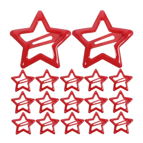 TOPPERFUN 40 Stück Stern Haarspangen Kawaii Haarschmuck für Frauen und Teenager Dekorative Haarklammern Rot für Verschiedene Frisuren und Anlässe von TOPPERFUN