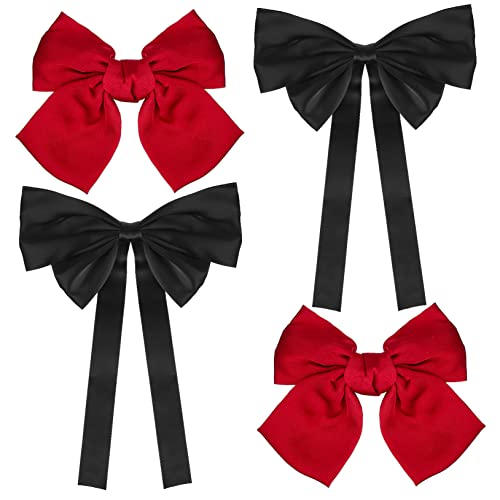 TOPPERFUN 4stücke Haarschleifenclips Für Mädchen Und Damen Retro-design Mit Schleife Haarspangenklammern Für Verschiedene Anlässe Elegante Kopfbedeckungen von TOPPERFUN