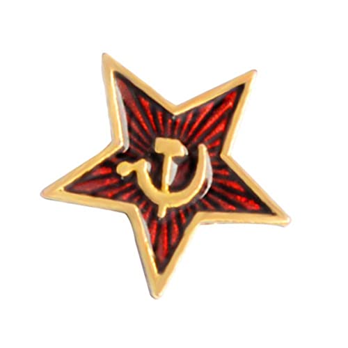 TOPPERFUN 4Stücke Marxist Communism Brosche Stilvolle Fünfzackige Stern Anstecker für Frauen Verzieren von Taschen Kleidung und Schals Verarbeitung von TOPPERFUN