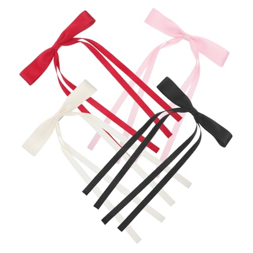 TOPPERFUN 4stücke Haarclips Für Damen in Verschiedenen Farben Haarschleifenclips Für Frauen Mit Schleifendesign Haarbandschleifen Aus Hochwertigen Materialien Für Zöpfe Dutts von TOPPERFUN