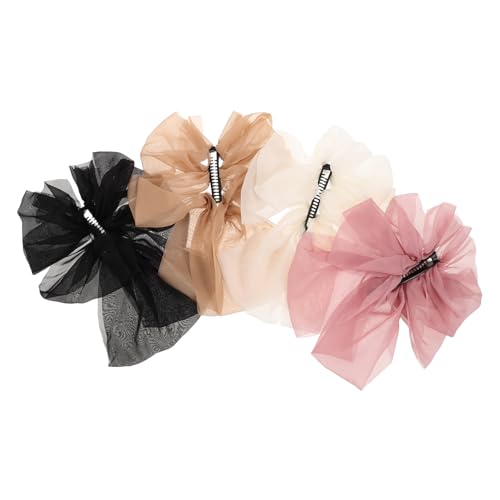 TOPPERFUN 4stücke Haarspange Mit Schleife Französisches Design Große Schleife Für Damen Sicherer Halt Vielseitig Für Alltag Und Pferdeschwanz TOPPERFUN 4stücke Haarspange Mit Schleife Französisches Design Große Schleife Für Damen Sicherer Halt Vielseitig Für Alltag Und Pferdeschwanz von TOPPERFUN