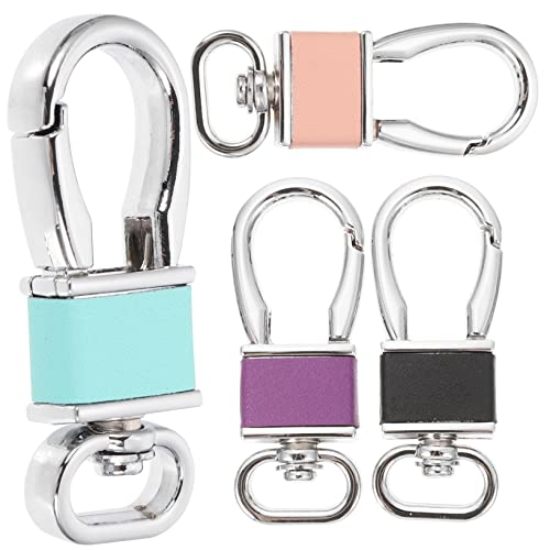 TOPPERFUN 4stücke Metall Karabiner Schlüsselanhänger Mit Karabiner Clip Schlüsselring Schlüsselanhänger Haken Für Autoschlüssel Hausschlüssel Hundeleine Outdoor von TOPPERFUN