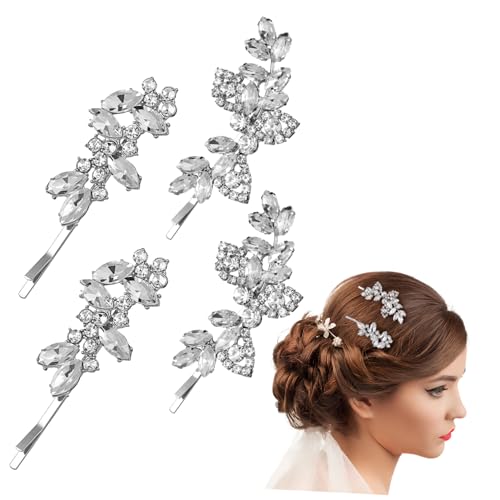 TOPPERFUN 4stücke Strass-haarnadeln Für Damen Strass-hochzeitshaarspangen Dekorative Haarnadeln Mit Strasssteinen Haarschmuck Für Bräute Und Brautjungfern Klassisches Design Für TOPPERFUN 4stücke Strass-haarnadeln Für Damen Strass-hochzeitshaarspangen Dekorative Haarnadeln Mit Strasssteinen Haarschmuck Für Bräute Und Brautjungfern Klassisches Design Für von TOPPERFUN