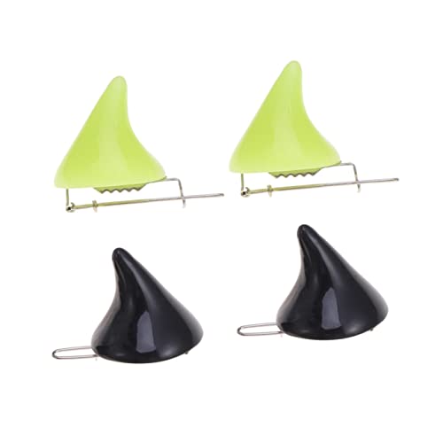 TOPPERFUN 4stücke Teufelshorn Haarspangen Aus Stoff Und Metall Für Halloween-partys Kopfbedeckungen Haarnadeln Als Party Haarschmuck Für Junge Mädchen Schwarz von TOPPERFUN