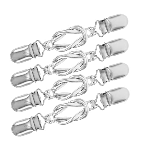 TOPPERFUN 4stücke Vintage Cardigan Clips Frauen Broschen Für Kleidung Stilvolle Strickjacken Clips Multifunktionale Accessoires Für Schal Und Kleid Antik Silberton von TOPPERFUN