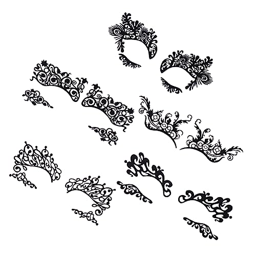 TOPPERFUN 5 Paare Augen Lace Aufkleber Eyeliner Sticker für Cosplay Wiederverwendbar für Partys Maskeraden und Festivals Kreative Augen Make Up Lösung von TOPPERFUN