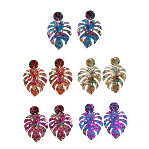 TOPPERFUN 5 Paare Boho Dangle Drop Ohrringe mit Farbigen Pailletten Blattform für Damen Modischer Schmuck für Hochzeit Party an Freundin und Mutter Vielseitig Kombinierbar TOPPERFUN 5 Paare Boho Dangle Drop Ohrringe mit Farbigen Pailletten Blattform für Damen Modischer Schmuck für Hochzeit Party an Freundin und Mutter Vielseitig Kombinierbar von TOPPERFUN